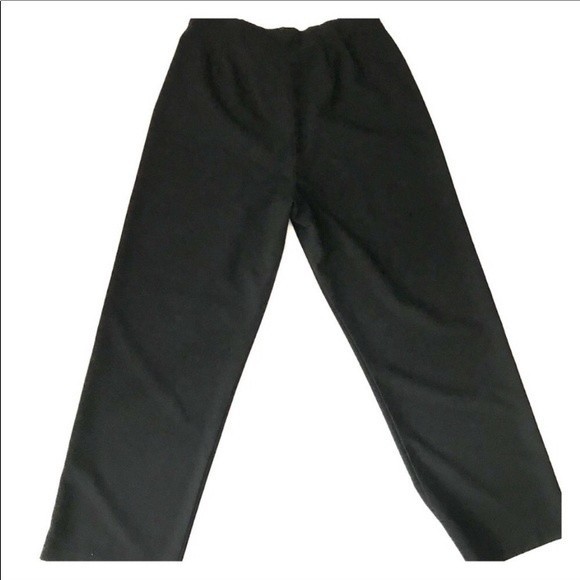 90s Worthington Pants Trouser High Waist Black side zipper straight legs size 14 - Picture 10 of 12